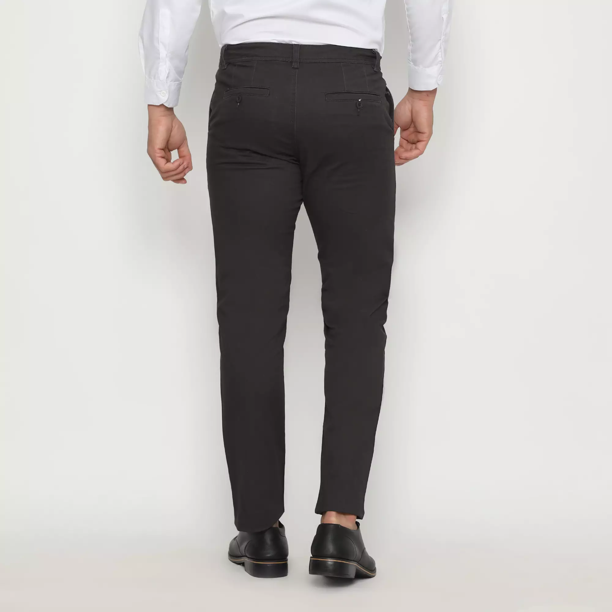 Platini Celana Pria Chino Panjang Abu Tua Stretch 588035