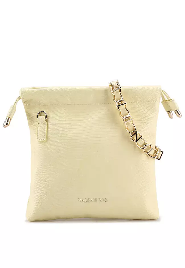 Valentino Bags Cosmopolitan Croc Print Mini Shoulder Bag - Vanilla