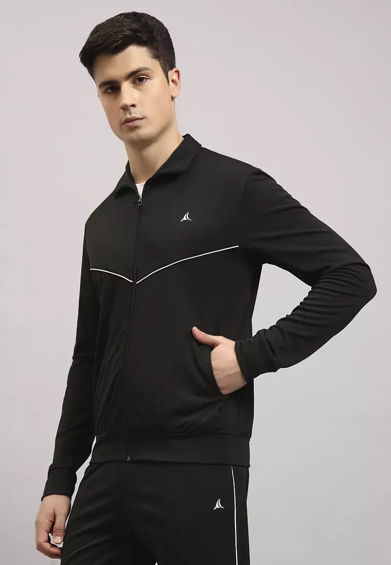 Jaket Track Desainer Latihan Hijau Pria