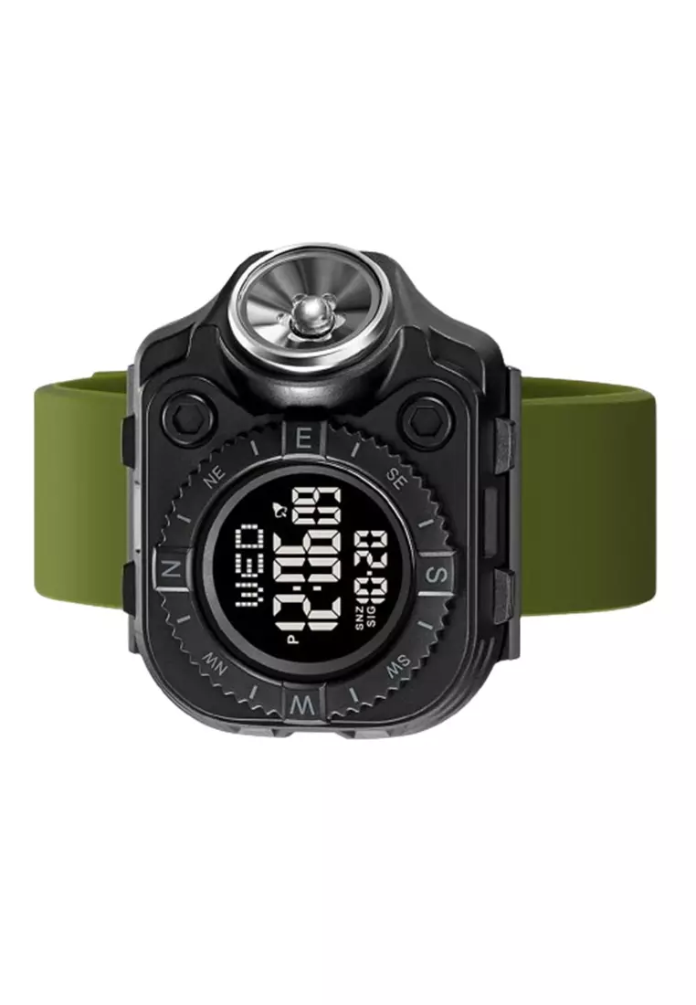 Jam Tangan Pria Digital  Water Resist 50M ORIGINAL - Green Black