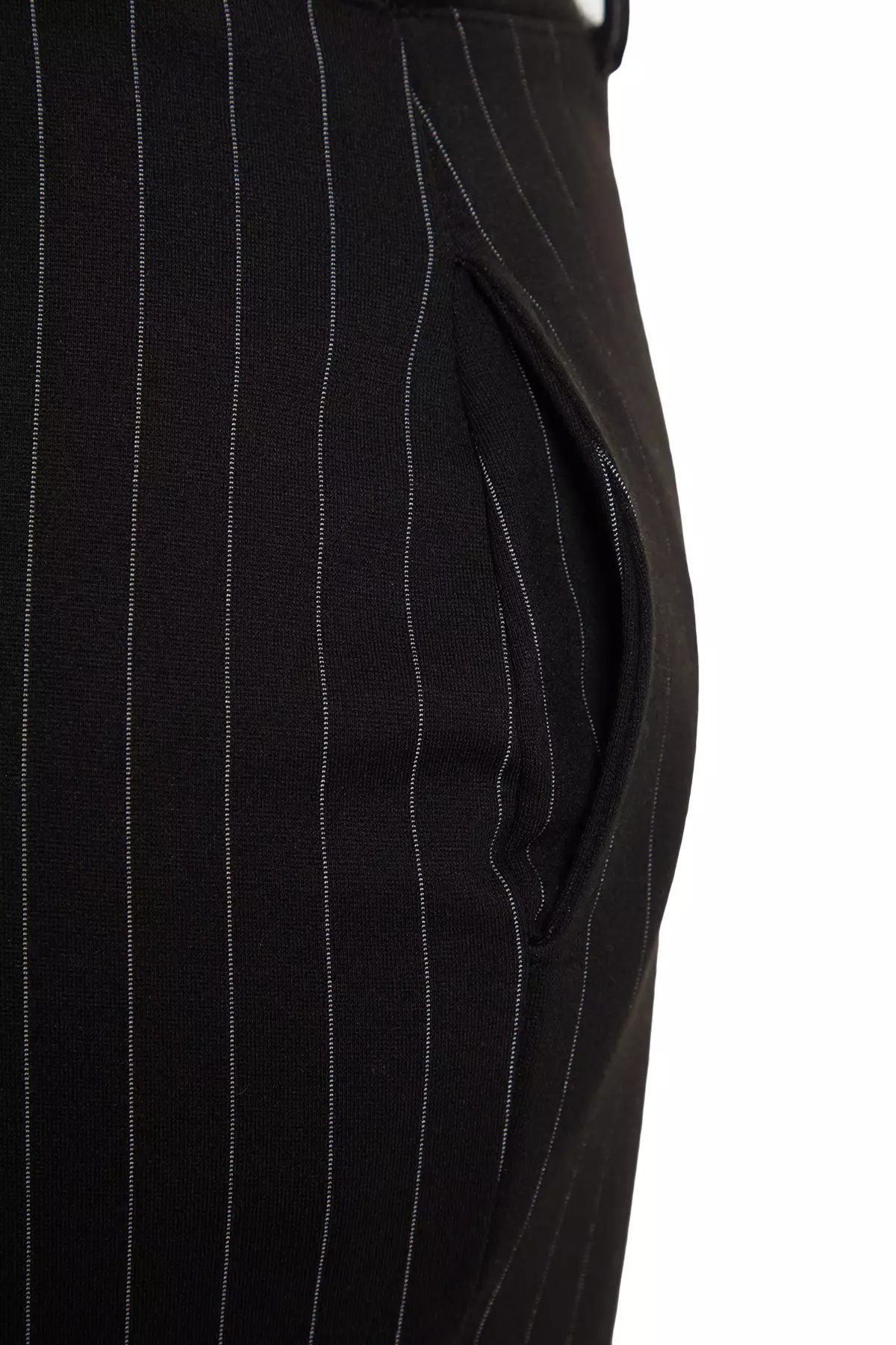 High Waist Striped Straight Trousers