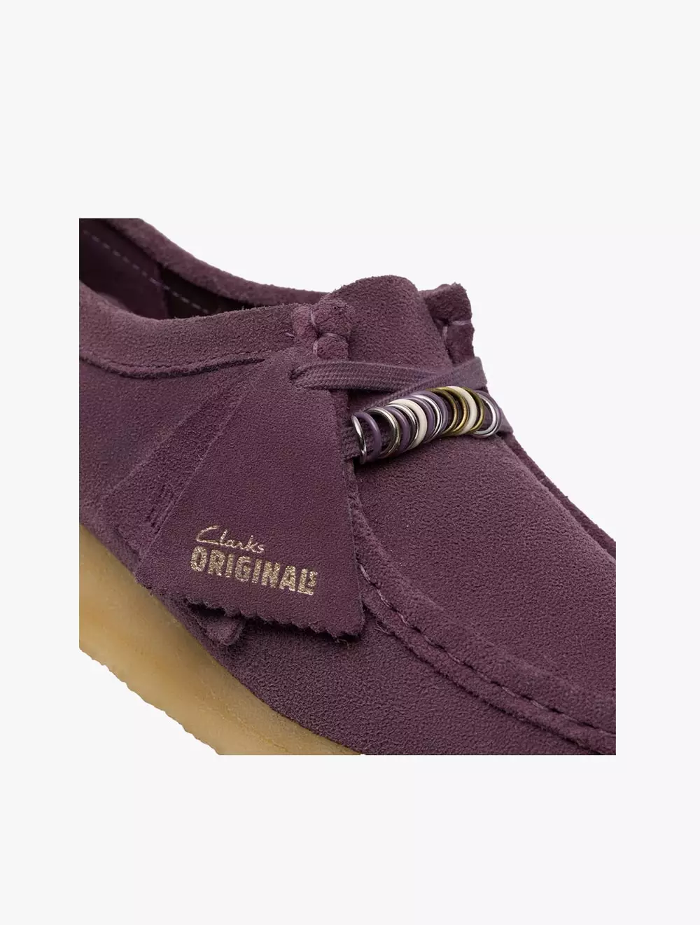 Clarks Wallabee. Plum Suede