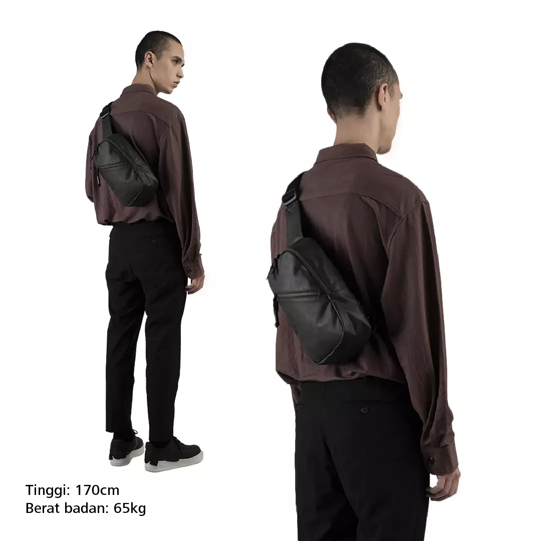 Weston 2.0 Sling Bag Tas Selempang Travel Kerja Kuliah Classic 3 L - Hitam Embossed