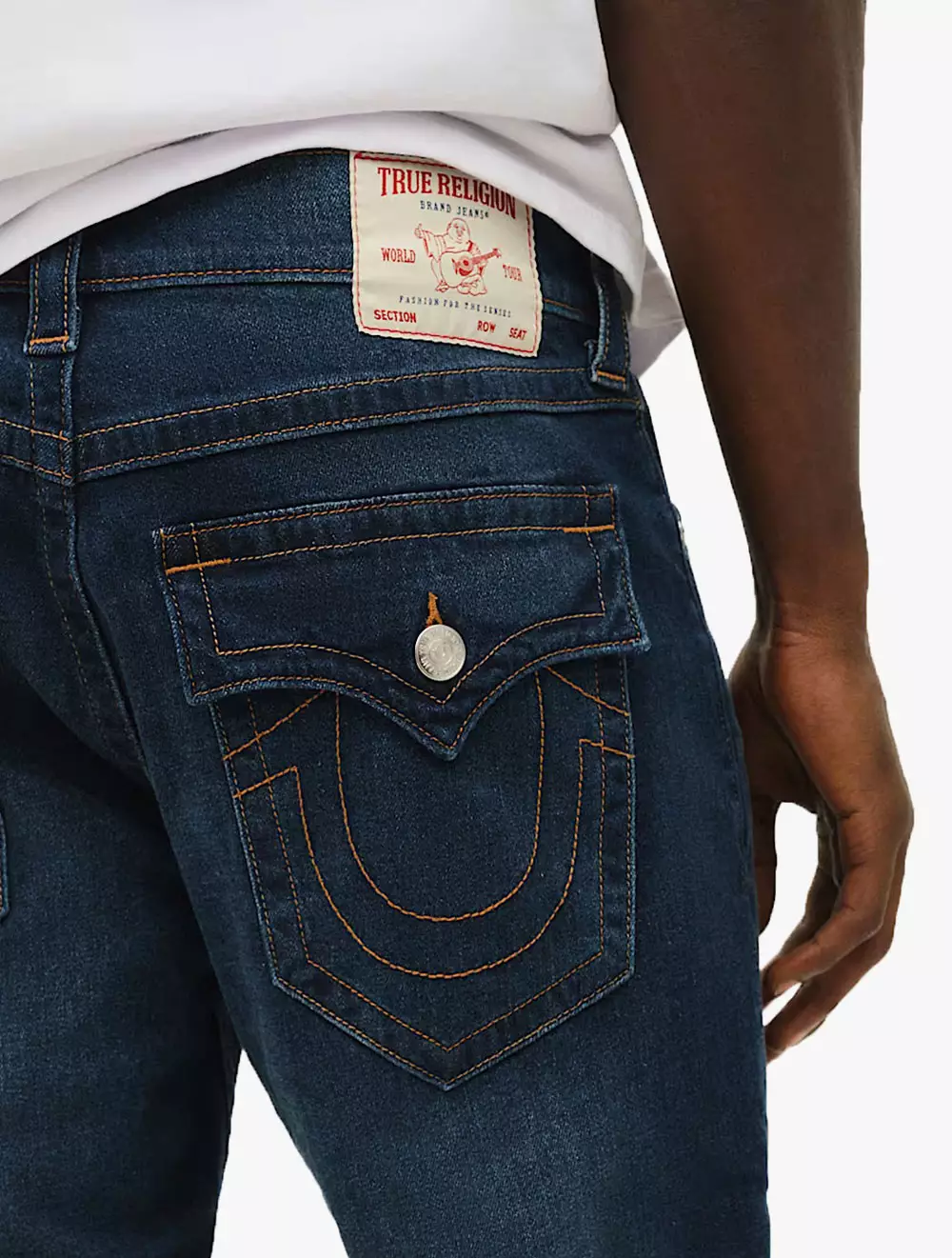 True Religion - Men Denim Pants - RICKY SN FLAP 34 IN - Dark Wash