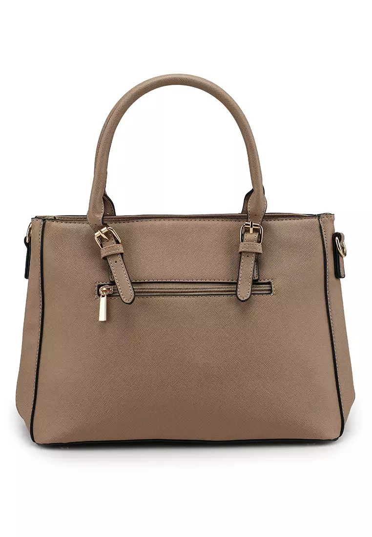 Saffiano Convertible Top Handle Bag