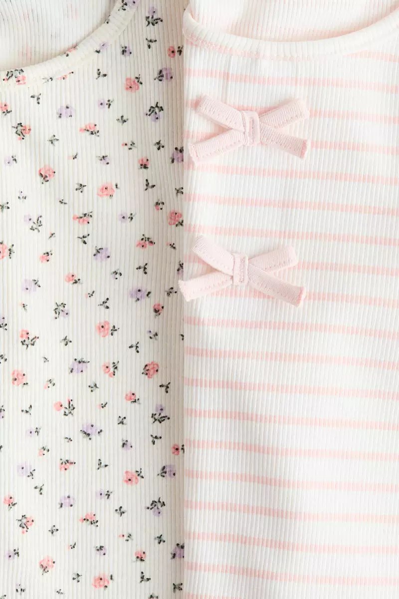 2-pack ribbed cotton tops
