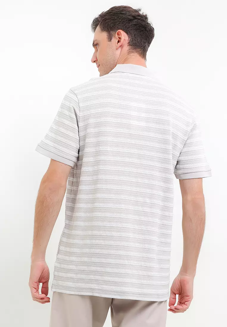 Cotton Rich Striped Polo Shirt