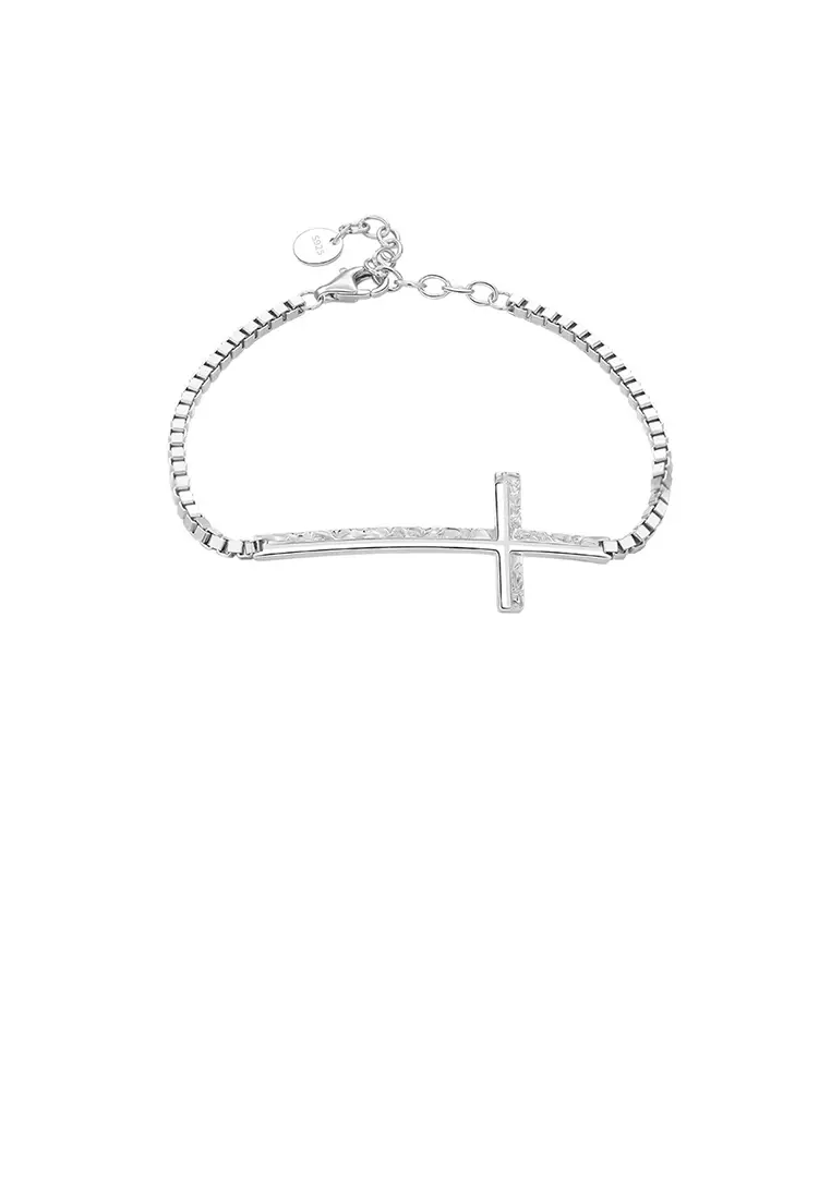 Gold cross bracelet on sale