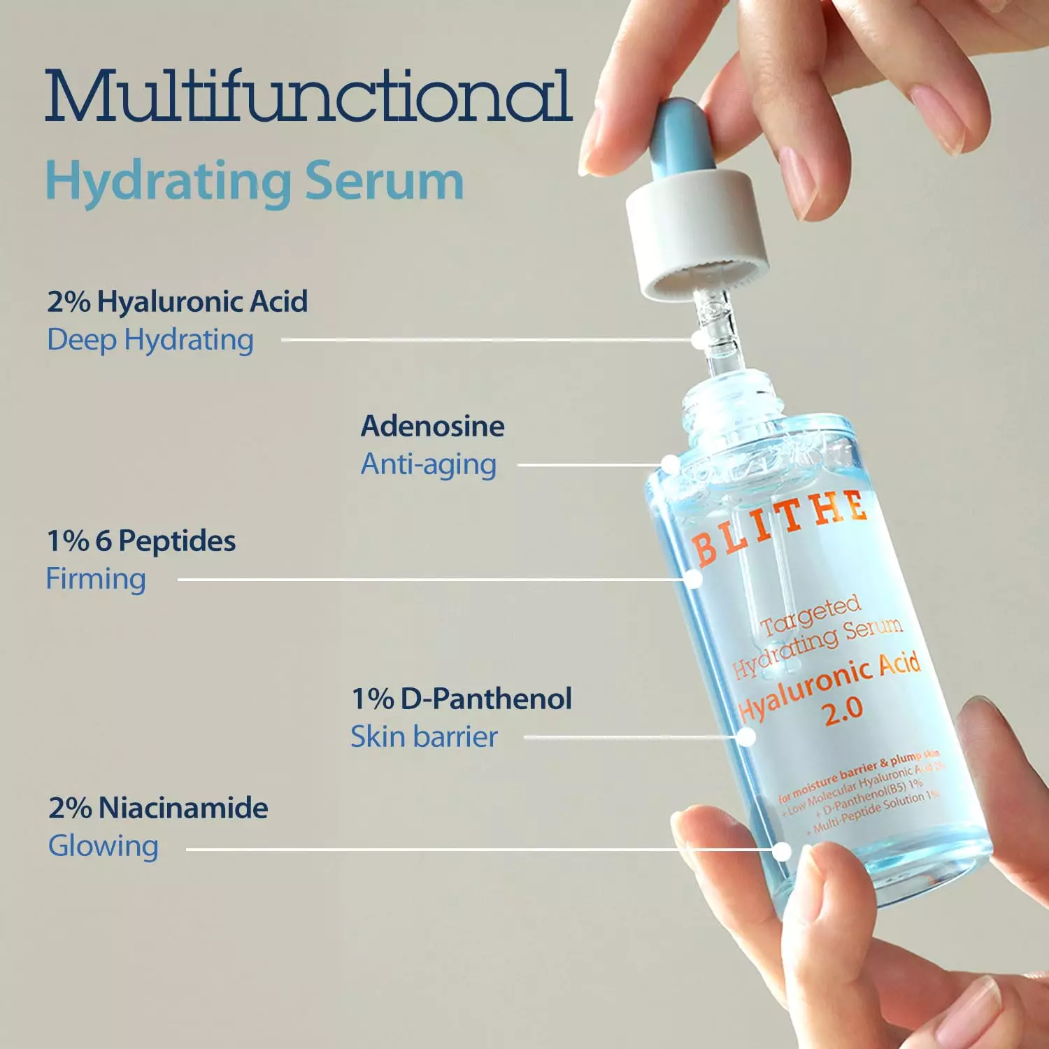 Blithe Targeted Hydrating Serum Hyaluronic Acid 30 ml