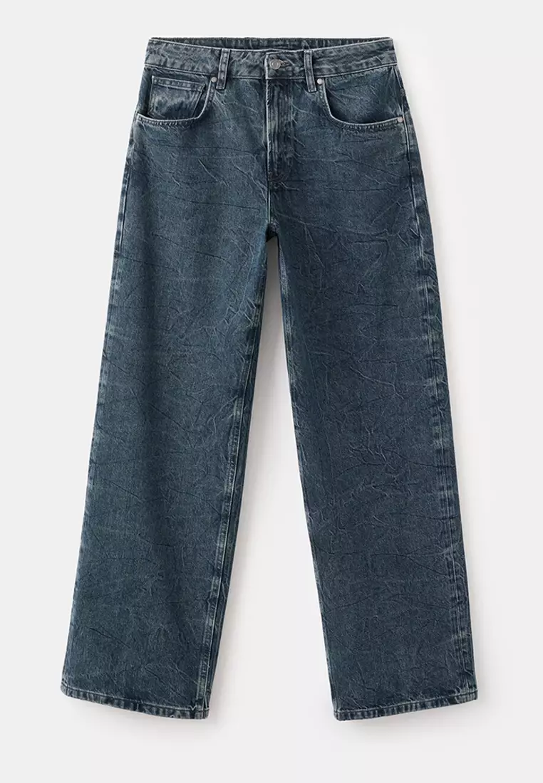 Mid-Rise Straight Jeans