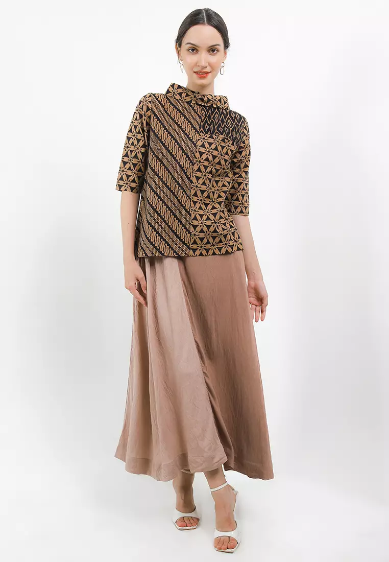 Elastic-Waisted Long Skirt Alaia Cut&Sew