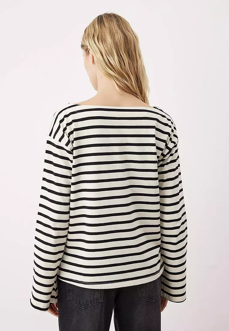 Striped Regular Knitted T-Shirt