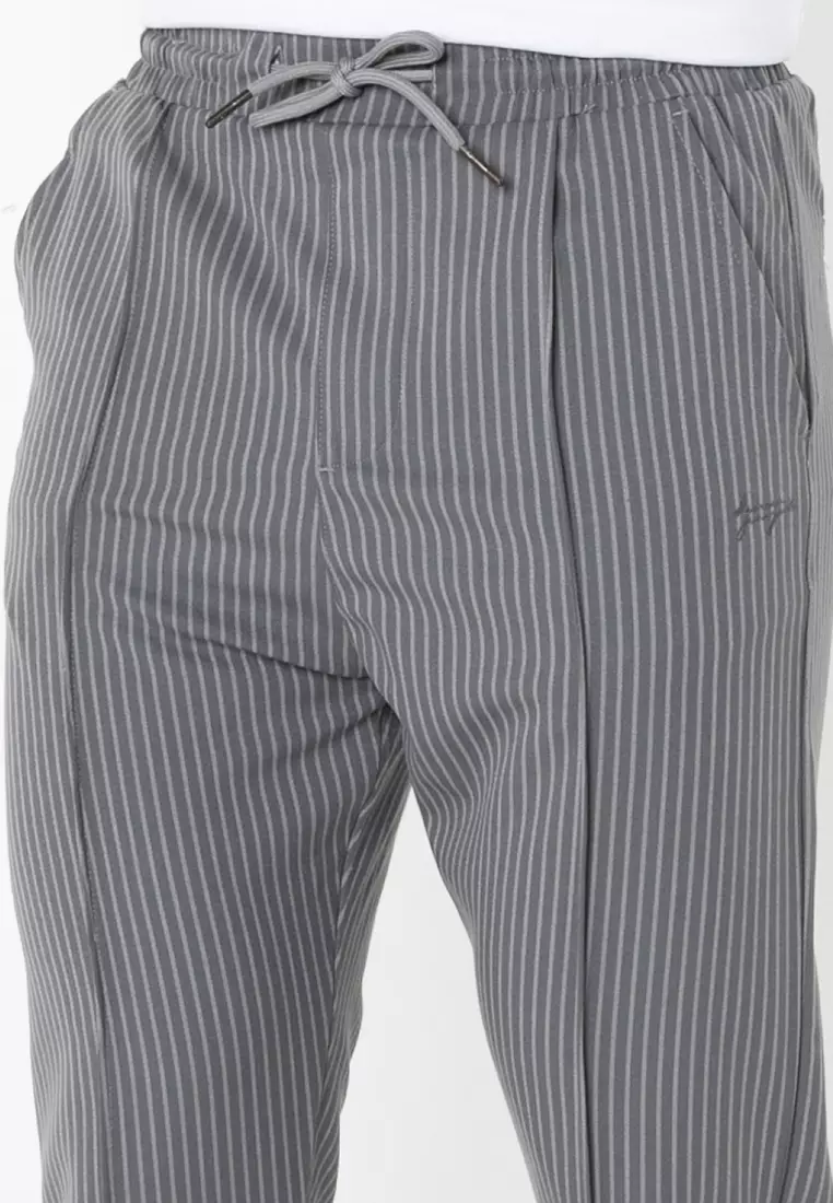Pinstripe Seam Detail Pants