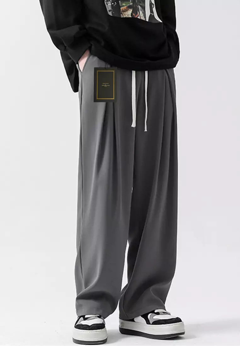 Drawstring Waist Wide-legged Pants LK-DPK2661