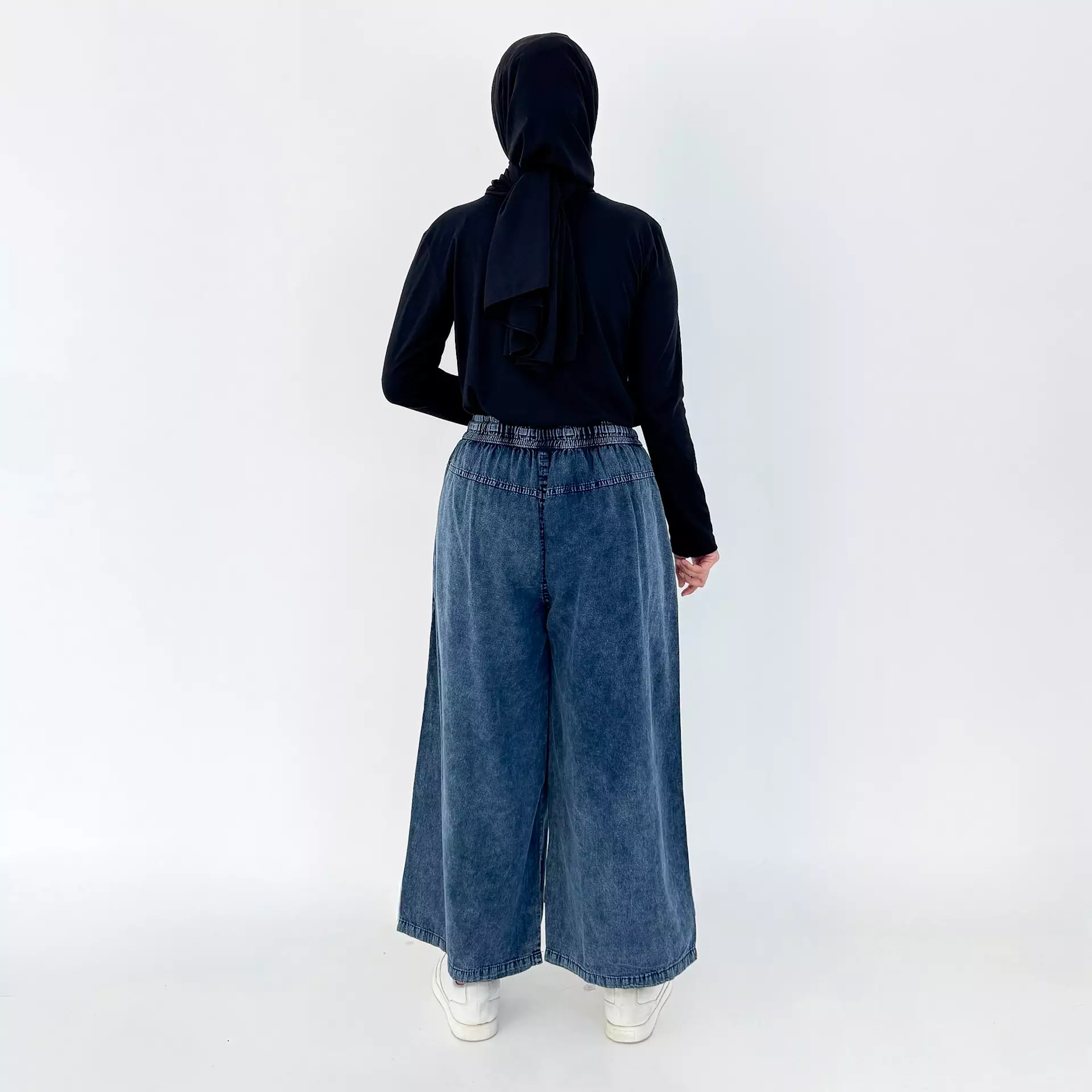 Wide Leg Emma Pants [LIGHT SNOW BLACK] Celana Panjang Jeans