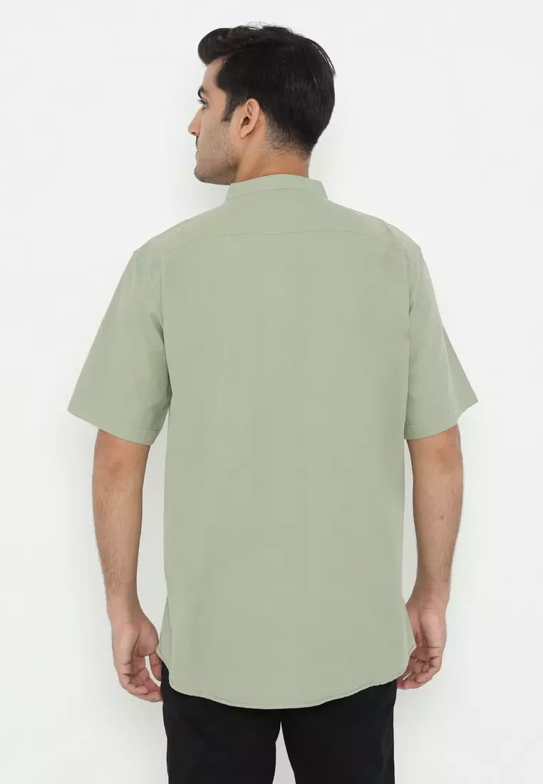 POLICE Kemeja Koko Border Regular Fit Pria