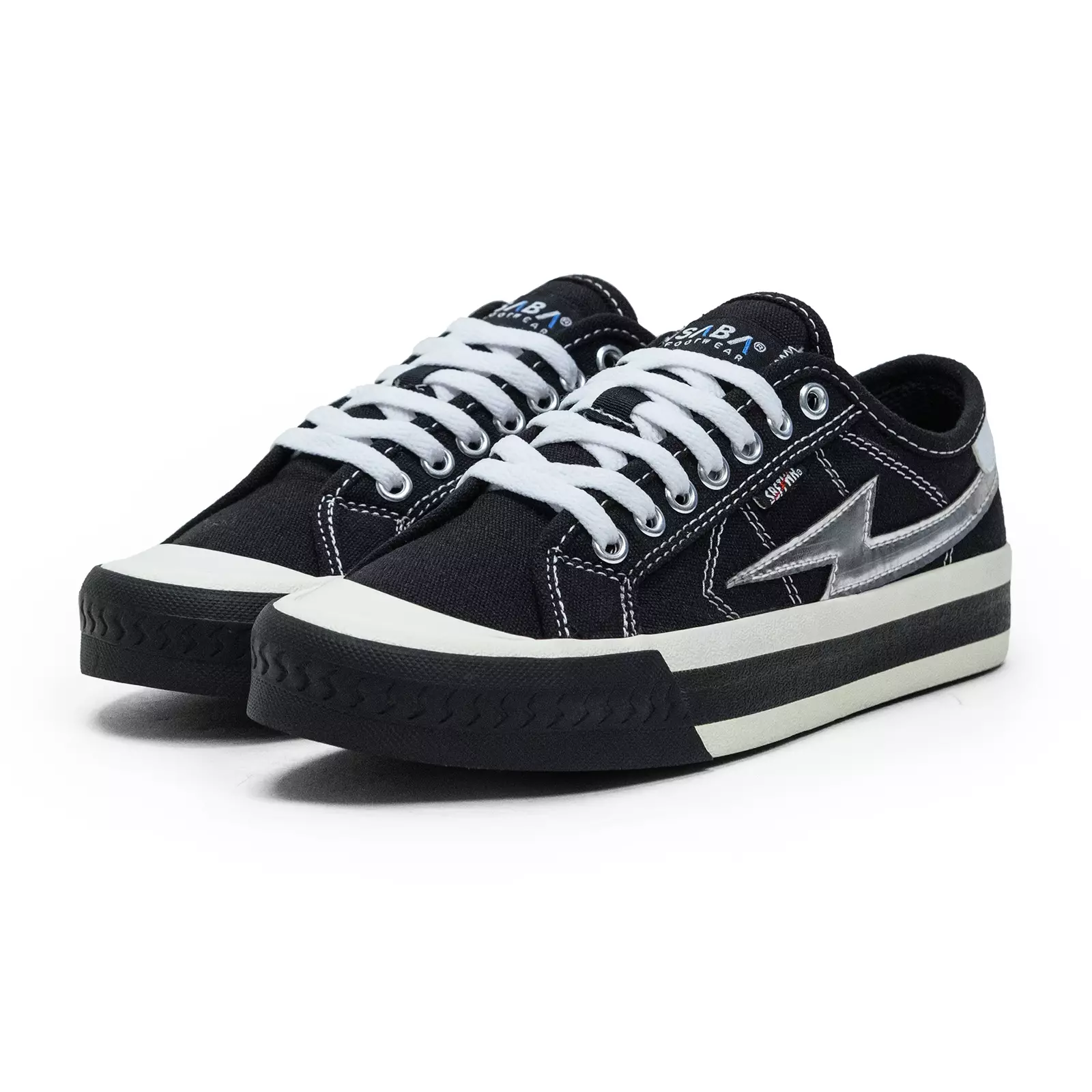 SABA Titan Low PRO Ice Black White - Sepatu Sneakers Casual Pria Wanita