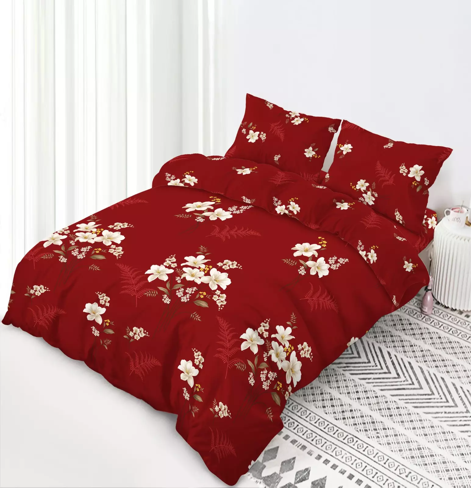 Jual Akiko Akiko Bedcover Set Bunga Aesthetic Ukuran King 180x200