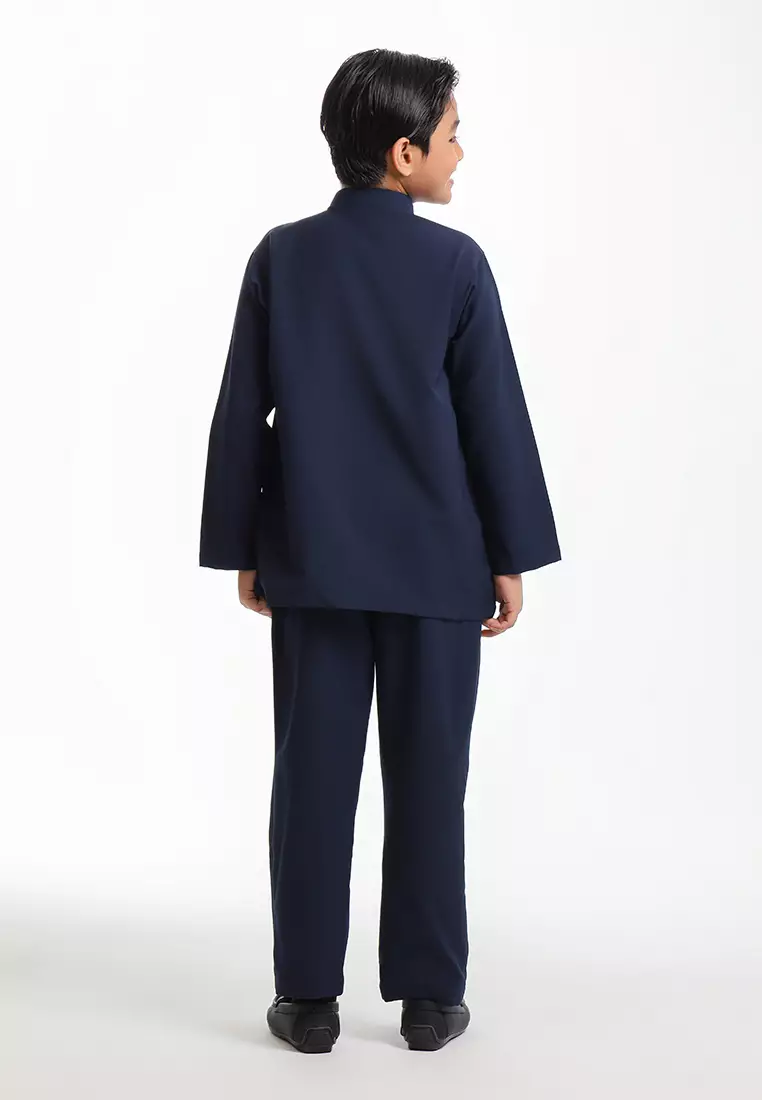 Alain Delon Baju Melayu Cekak Musang Budak - 19026501-39Navy
