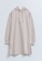 LC WAIKIKI white and beige Women's Hooded Straight Long Sleeve Tunic 14947AA01C9D59GS_5