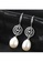 Rouse silver S925 Pearl Geometric Stud Earrings 38C45AC21717E4GS_3
