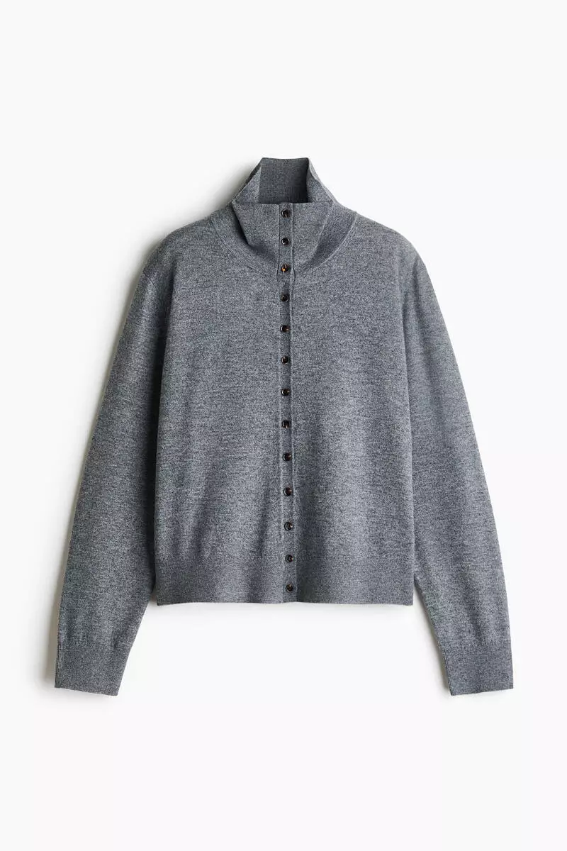 Turtleneck cardigan