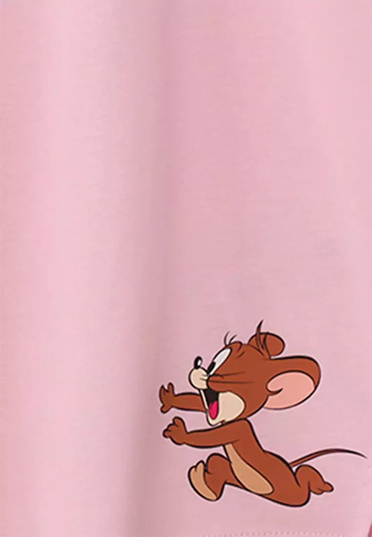 Women's Tom and Jerry Boyfriend Fit Printed Tee