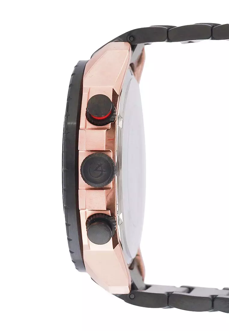 Alexandre Christie Jam Tangan Pria - Black Rosegold - Stainless Steel - 6627 MCBBRBA