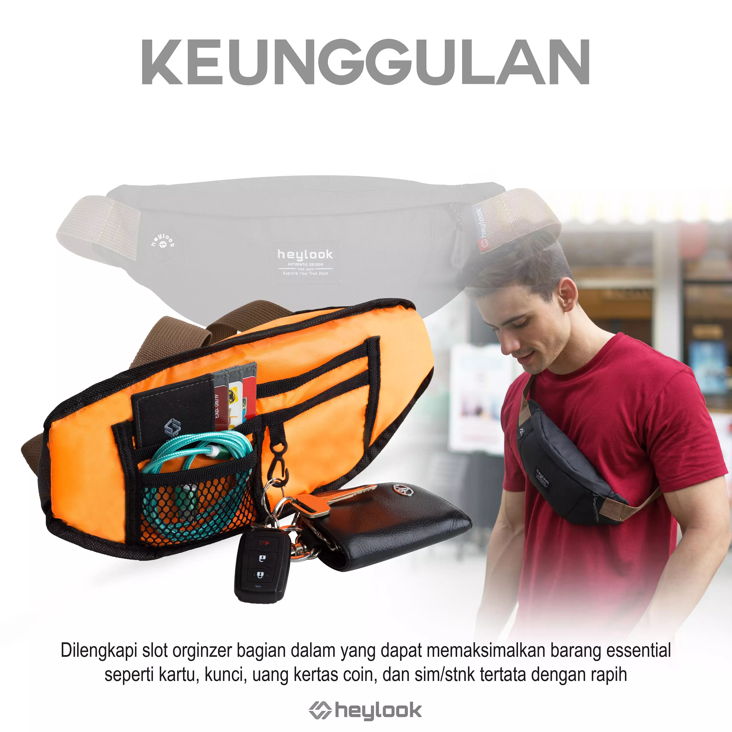 Waist bag best sale pria branded original