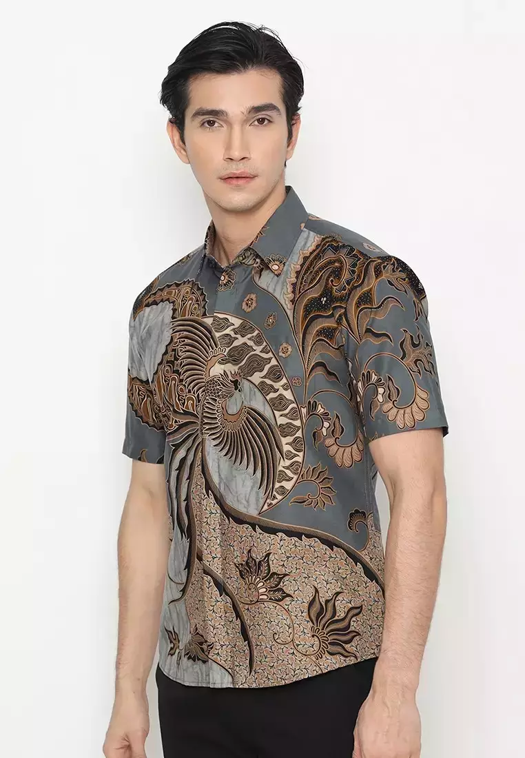 Hem Batik Miqdad Lengan Pendek Batik Tulis Slimfit