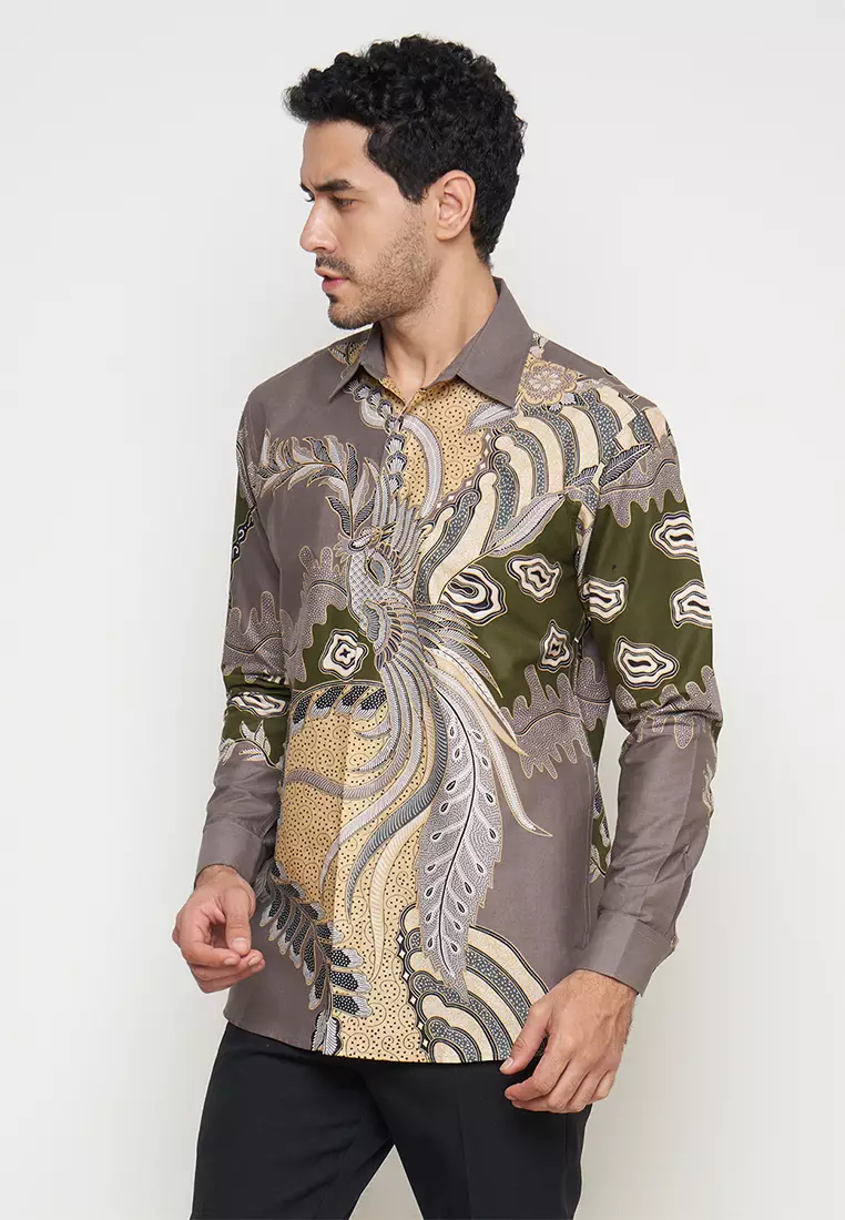 Slimfit Akash Kemeja Batik Pria Lengan Panjang