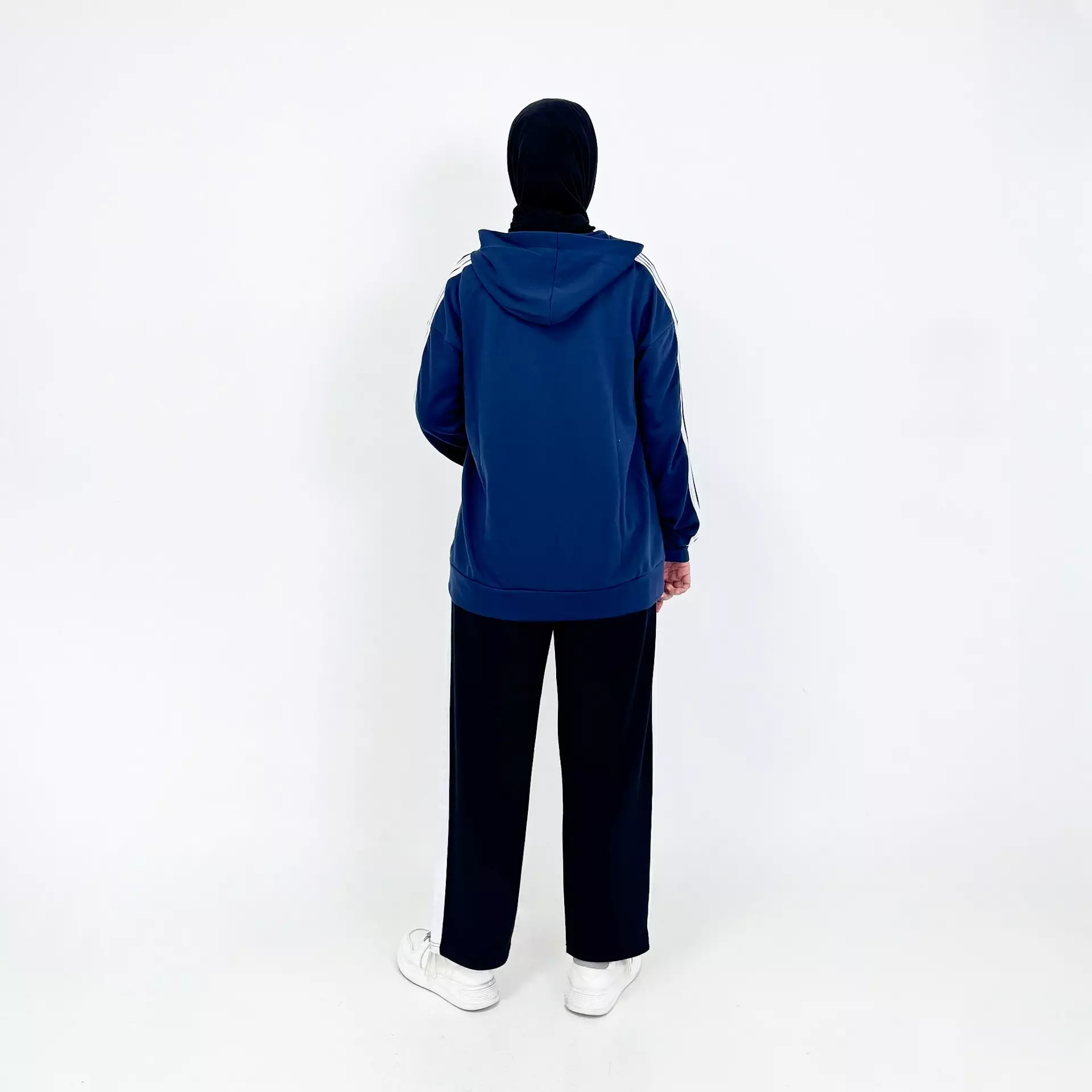 Setelan Celana Training Riska NAVY HITAM Metching Set Sweat Sporty