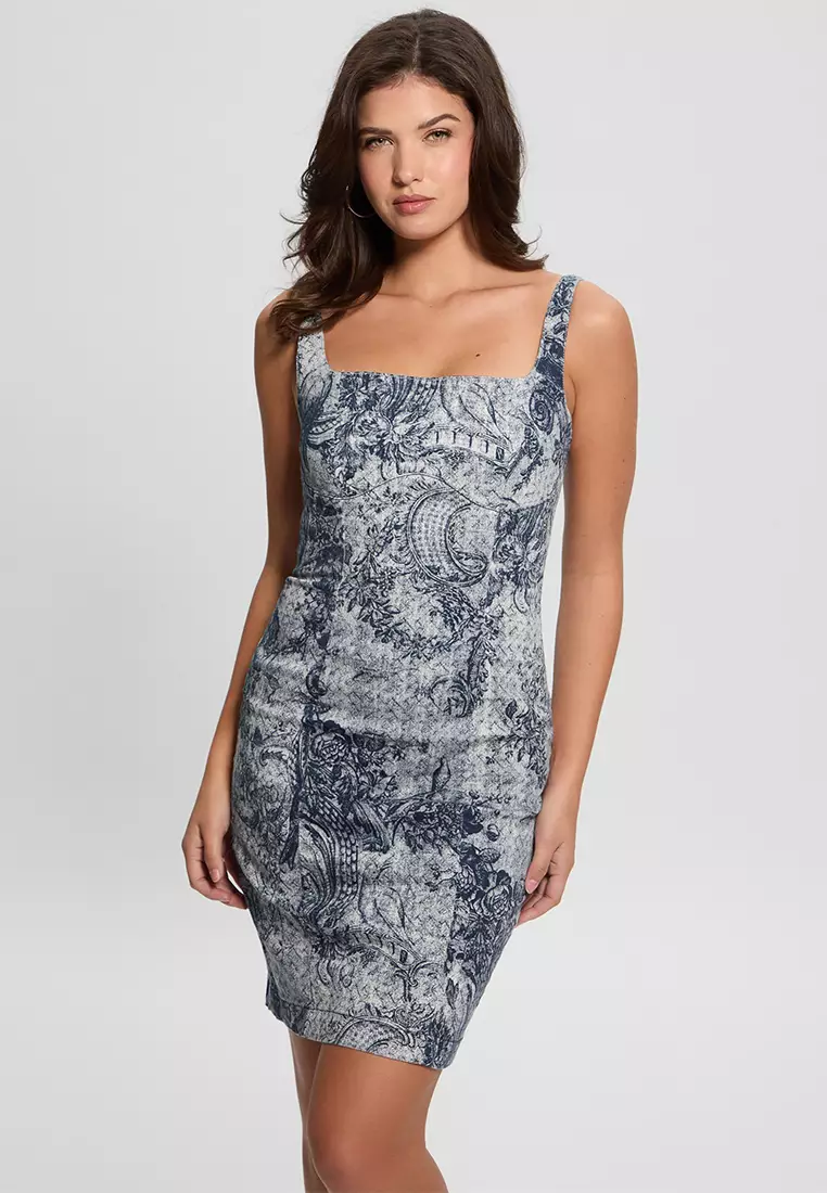 Rexa Printed Denim Dress