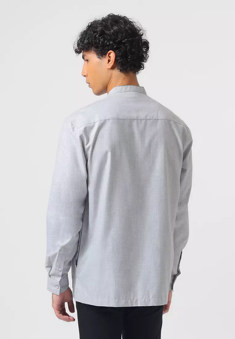 Kemeja Koko Pria Lengan Panjang Baju Muslim Pria MUSA GREY