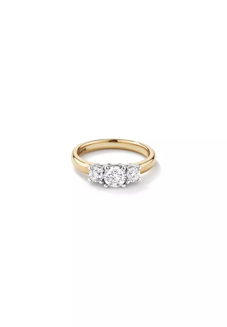 Michael hill 3 stone shop diamond ring