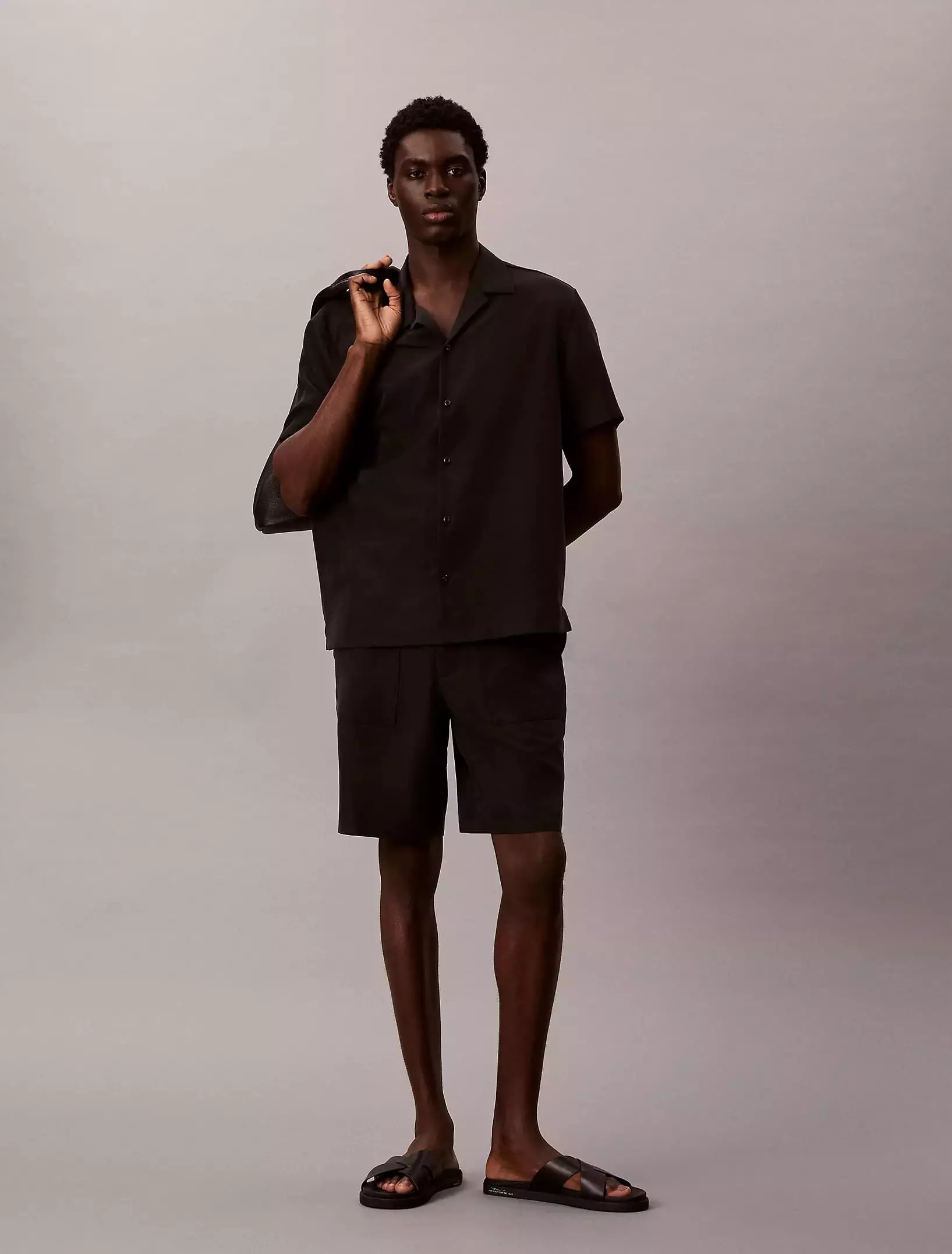 Calvin Klein - SS CAMP COLLAR DRAPEY LYOCELL EASY SHIRT