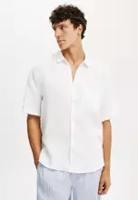 Buy Cotton On Relaxed Linen Short Sleeve Shirt 2026 Online | ZALORA