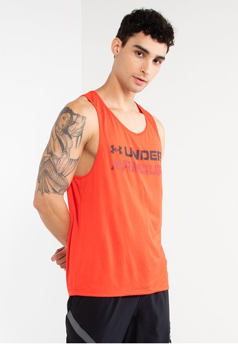 Under Armour red Tech 2.0 Signature Tank Top 3493FAAA684BF2GS_1