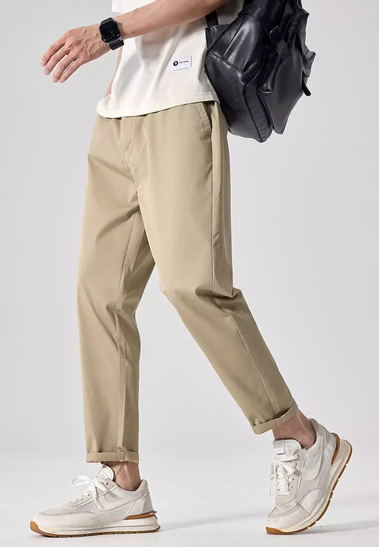 Elasticated Waist Slim Ankle Pants