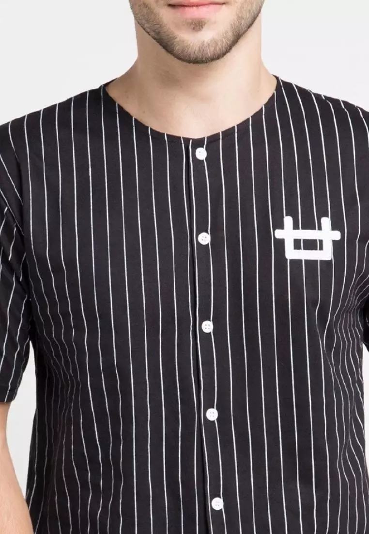 MT577J s/s Men Baseball Vertical Logo blkXS