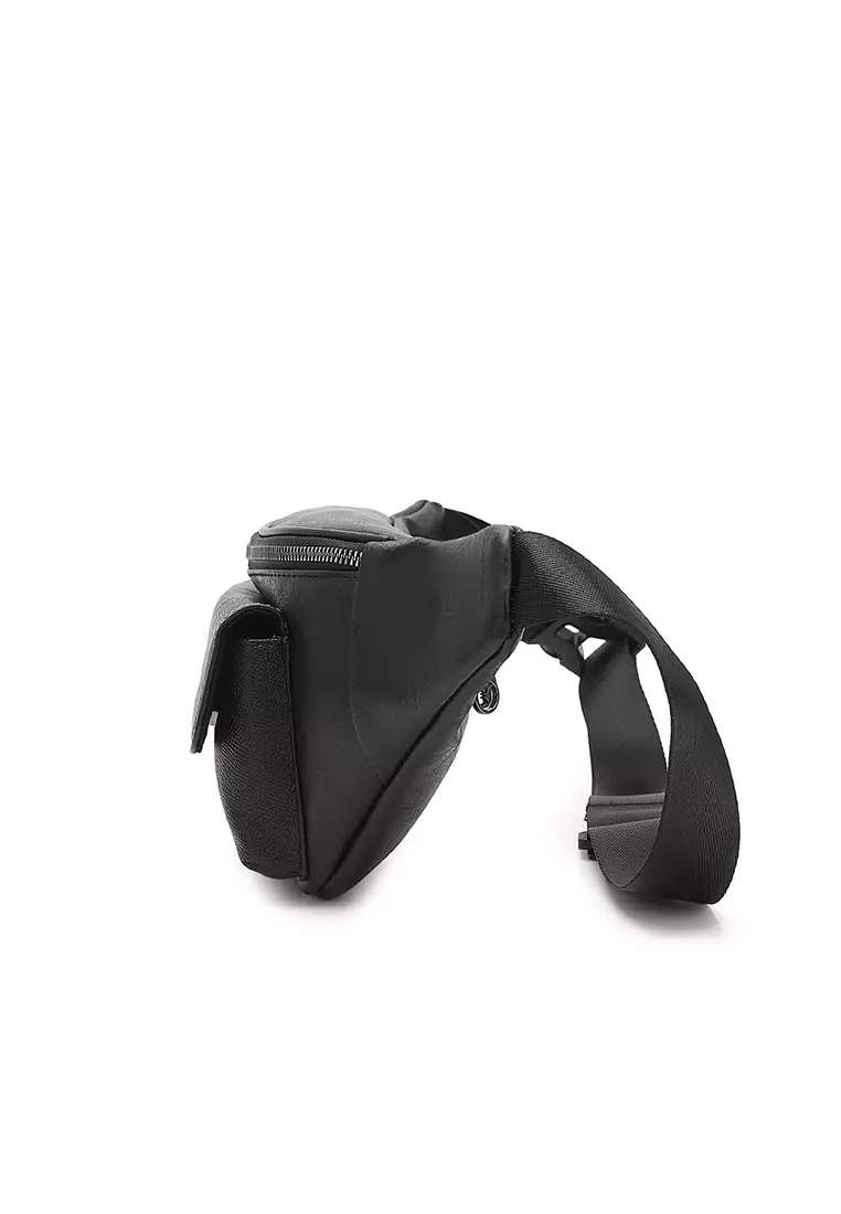 Men's Waist Bag / Belt Bag / Chest Bag - Black