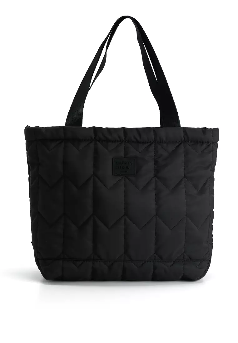 Buy Maison Kitsune Chevron Quilted Large Tote Bag 2026 Online | ZALORA