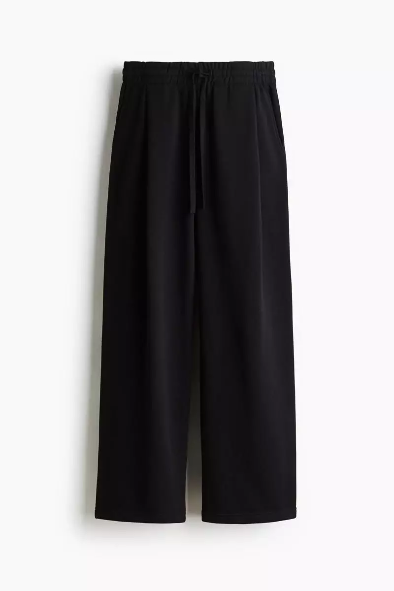 Pleat-front sweatpants
