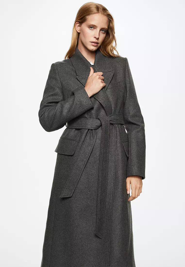 Buy Mango Long Lapel Coat 2024 Online | ZALORA Philippines