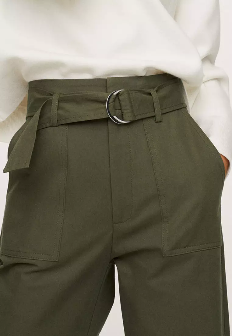 Belt High-Waist Trousers