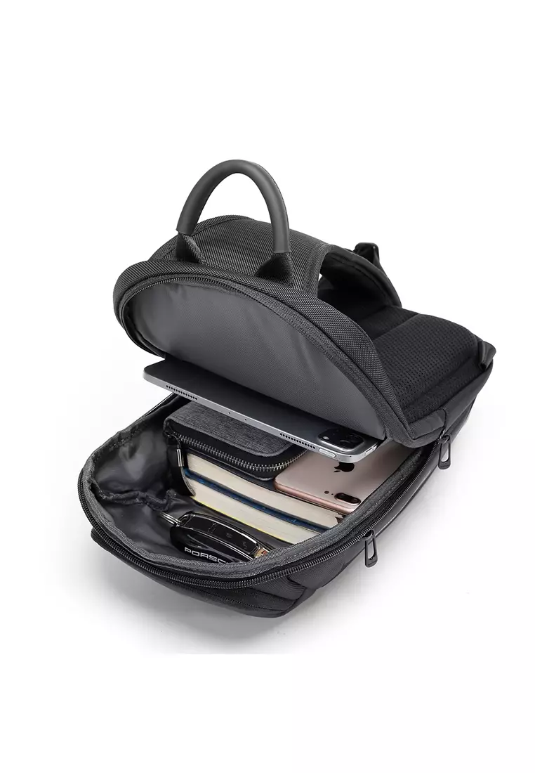 Bange Titan Water Resistant Men Sling Bag with Multi Compartment and fits 11inch iPad