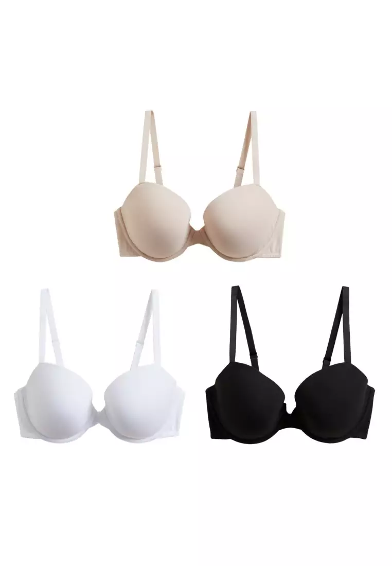 3pk Non Wired Plunge T-Shirt Bras A-E Marks & Spencer Philippines