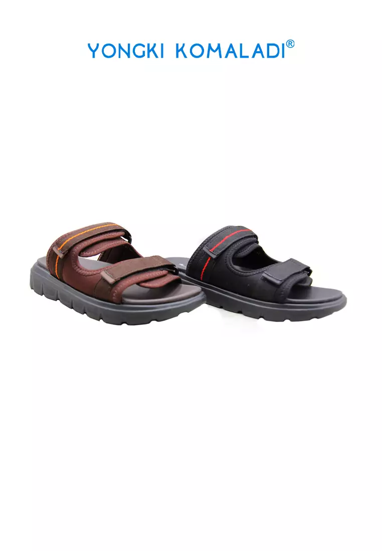[ ORIGINAL ] YONGKI KOMALADI SANDAL OL-STV4901-23 COKLAT TUA