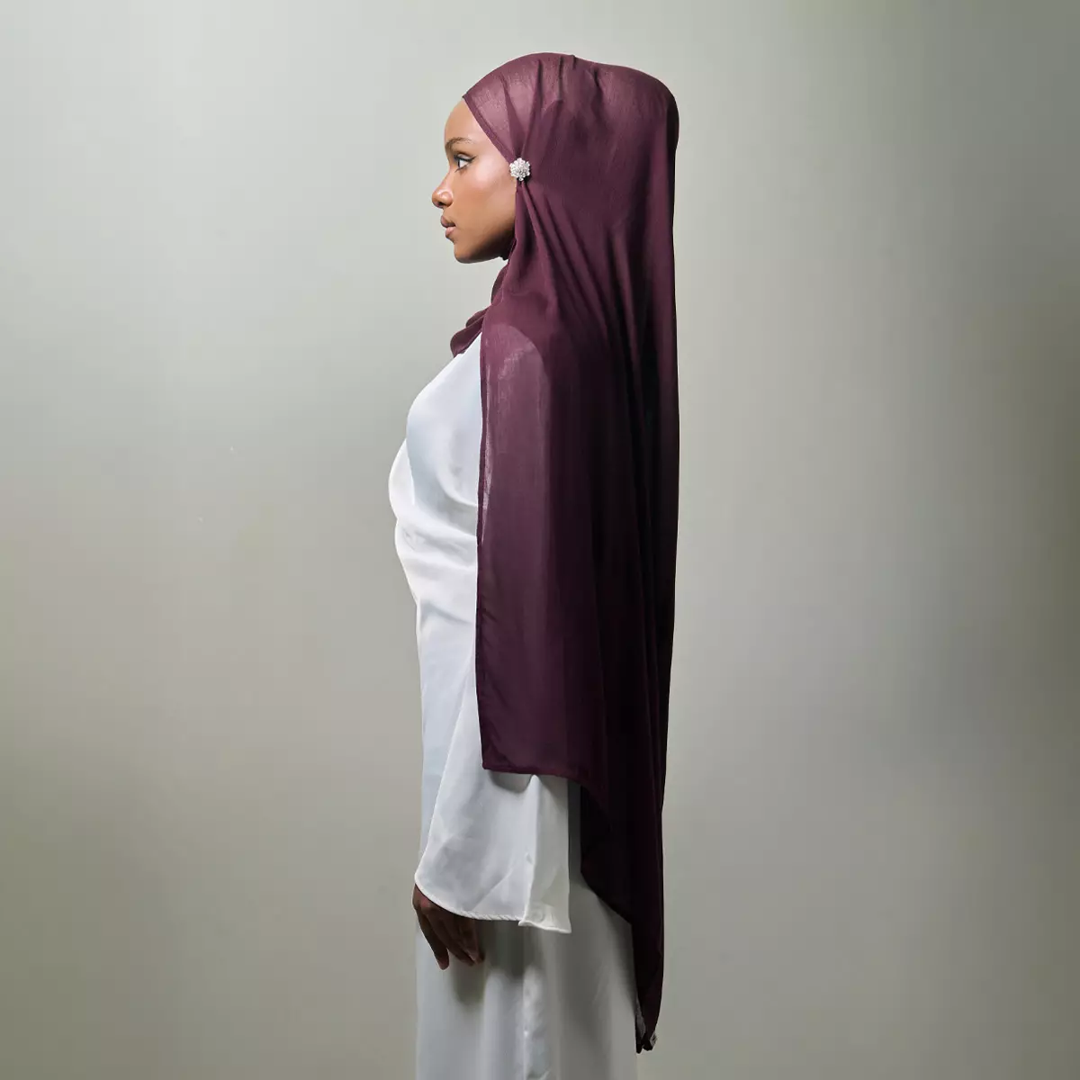 [New Collection] ZM Zaskia Mecca - Leeya Burgundy Pashmina Viscose Muslim - Jilbab Bahan Viscose Premium