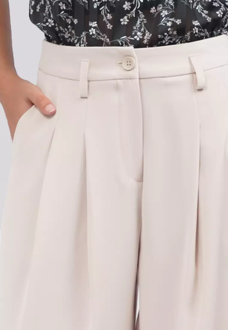Pleated Wide Leg Pants